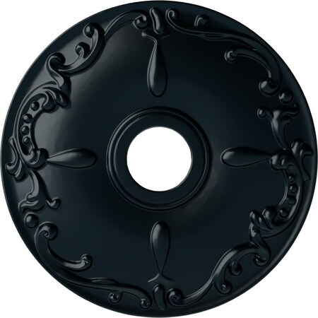 Ekena Millwork Kent Ceiling Medallion (Fits Canopies up to 5"), Hnd-Painted Night Shade, 18"OD x 3 1/2"ID x 1 1/4"P CM18KENSF